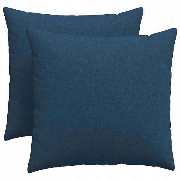 vidaXL Pohovkové polštáře 2 ks textil Modrá 50 x 50 cm