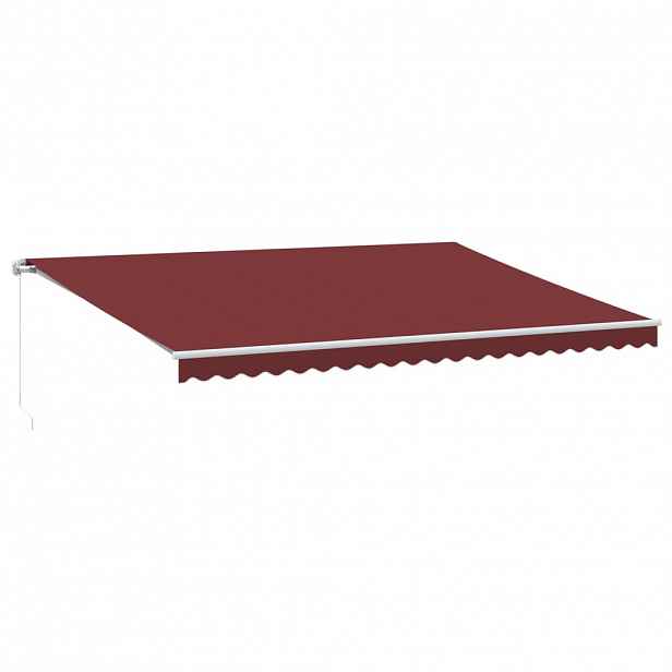 vidaXL Stahovací markýza Vínová 500 × 350 cm Látka a hliník