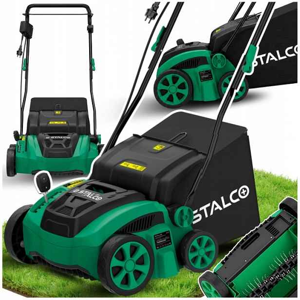 Aerator Vertikutátor Na Trávy Trávníku 45L Elektrický 1500W 2V1 Stalco