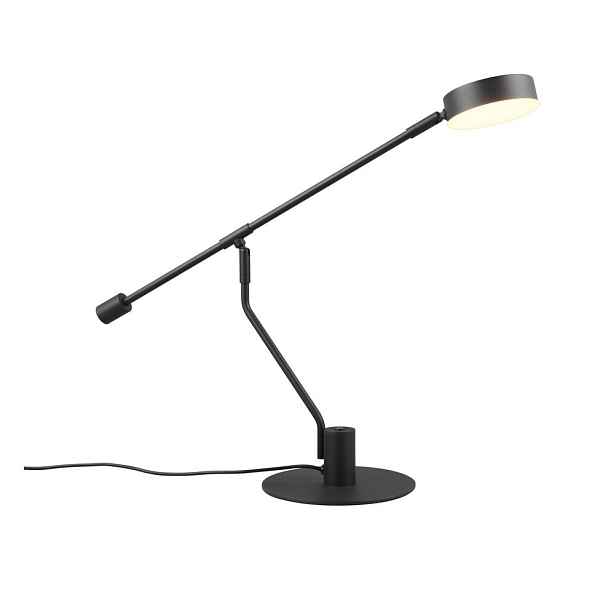 Matně černá LED stolní lampa s ohybatelnou konstrukcí (výška 64 cm) Manduro – Trio