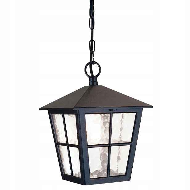 Venkovní závěsná zahradní lampa Elstead klasická černá