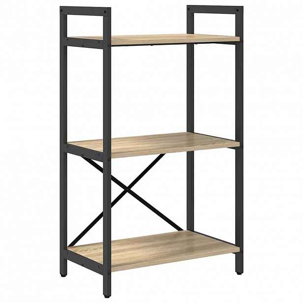 vidaXL Knihovna 3 úrovní 56 x 34 x 96 cm Kompozitní dřevo Sonoma dub