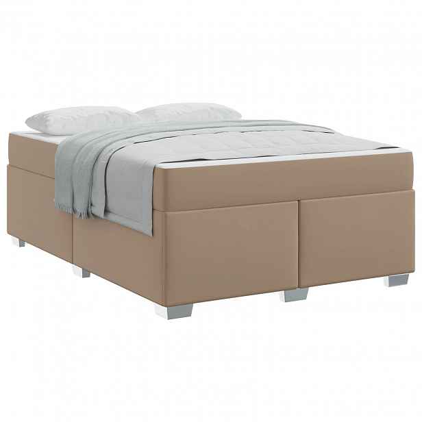 vidaXL Rám postele Cappuccino 140 x 200 cm PVC