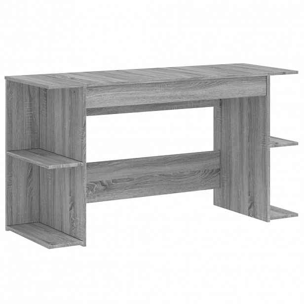 vidaXL Psací stůl šedý sonoma 140 x 50 x 75 cm kompozitní dřevo