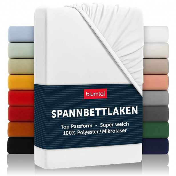 Blumtal NAPÍNACÍ prostěradlo z mikrovlákna, 100/200/30 cm, Bílá