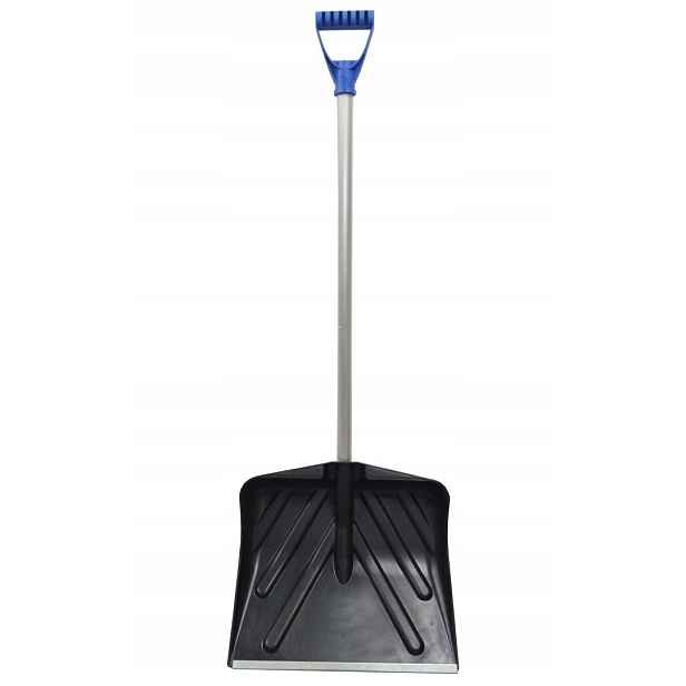 Lopata na sníh 43 cm z plastu s kováním a hliníkovou násadou 72 cm Č.