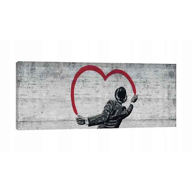 Obraz Banksy Moderní Na Plátně Stěna Ložnice Podélný Obývací Pokoj 145x45