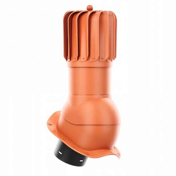 Rotační krb Rotoline pro plechovou střešní krytinu, profil W, 150 mm, cihlový