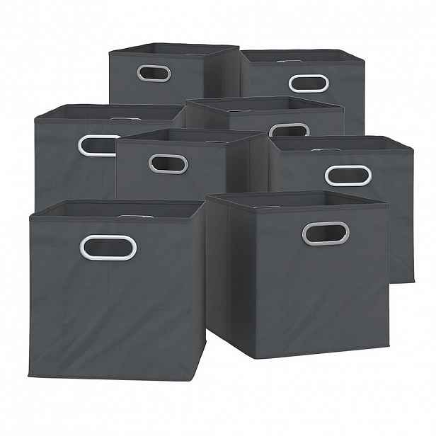 Vicco SKLÁDACÍ BOX Antracit 30 x 30 cm Sada 8 kusů