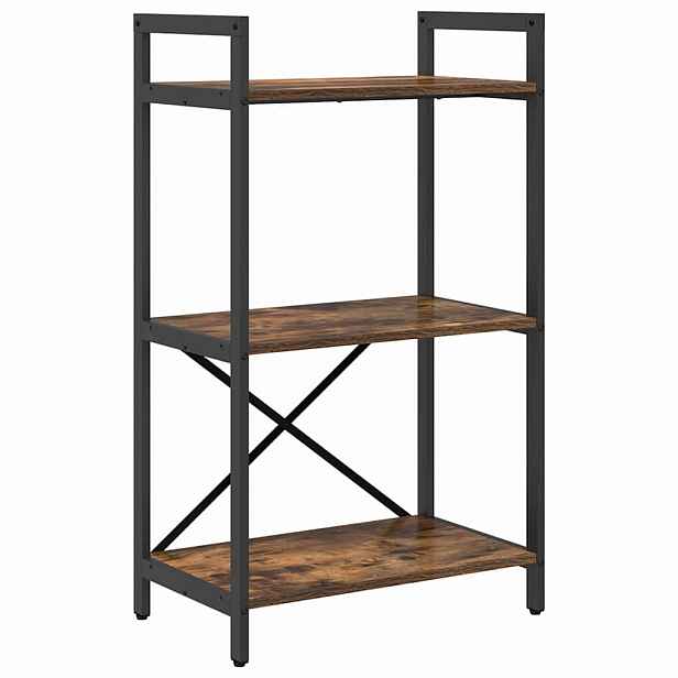 vidaXL Knihovna 3 úrovní 56 x 34 x 96 cm Kompozitní dřevo Kouřový dub