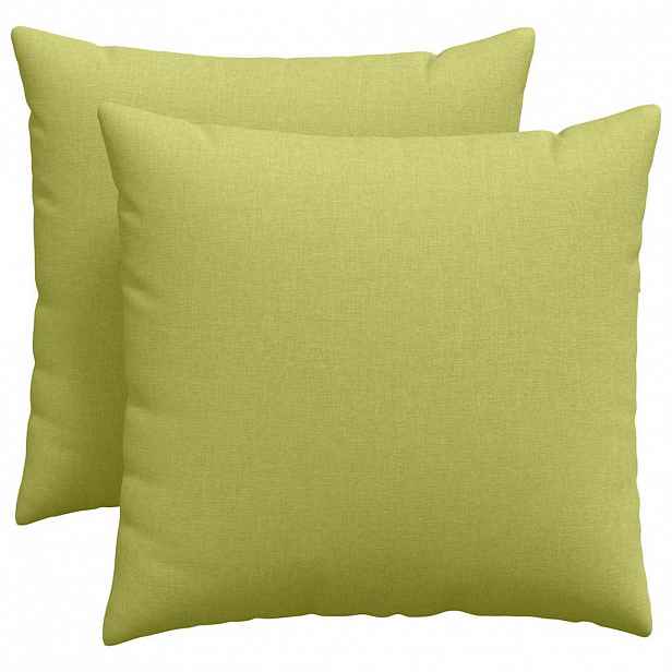 vidaXL Pohovkové polštáře 2 ks textil Světlá zelená 50 x 50 cm