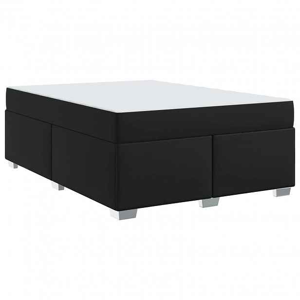 vidaXL Rám postele Černá 160 x 200 cm PVC