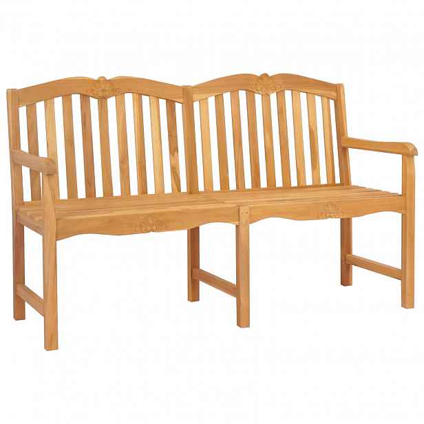 vidaXL Ručně vyřezávaná lavice s motivem mušle 150 x 60,5 x 95 cm