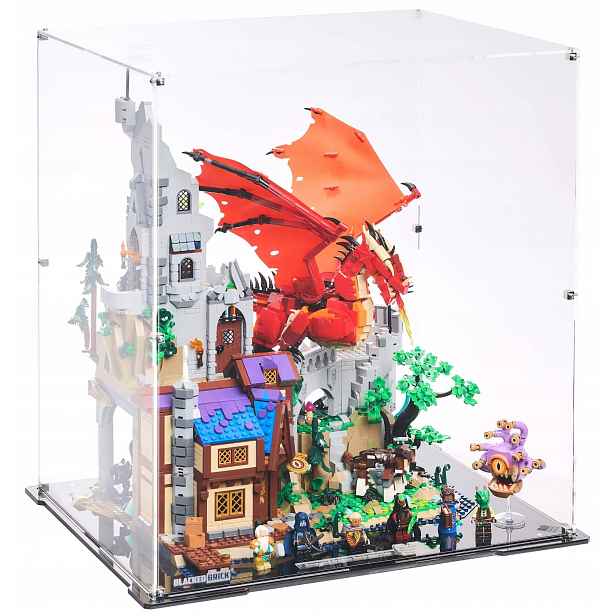 Vitrína Blacked Brick pro Lego 21348 Ideas Dungeons Dragons: Příběh draka