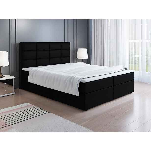 Čalouněná postel LILLIANA 2 - 140x200, černá