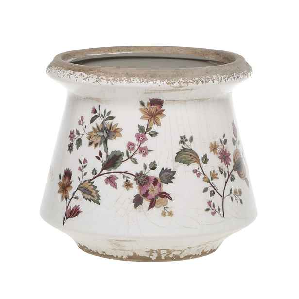 Keramický květináč / váza s květy Nancy - Ø 15*13 cm Chic Antique