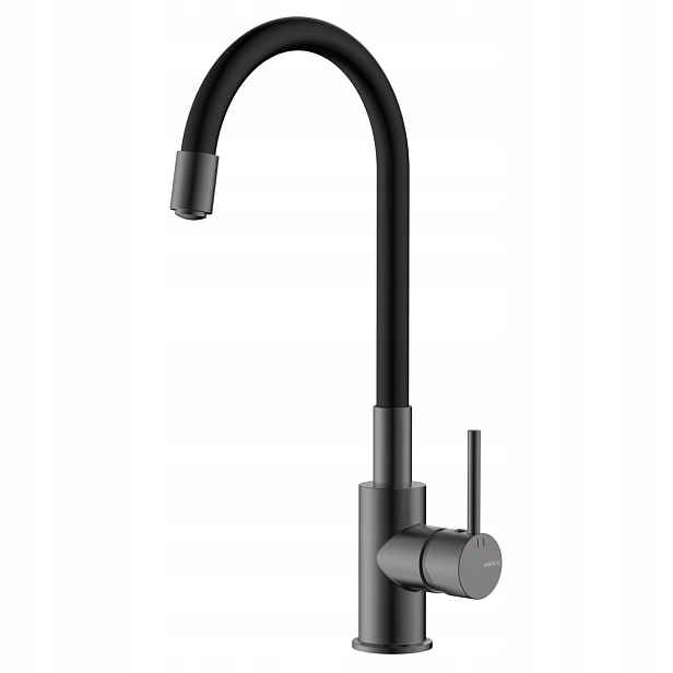 Kuchyňská baterie Avapax Lapur, flexibilní ramínko, Gun Metal mat