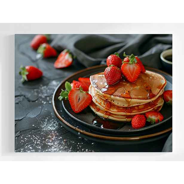Plakát Kuchyně Jídlo Palačinky Pancake Jahody 100x75
