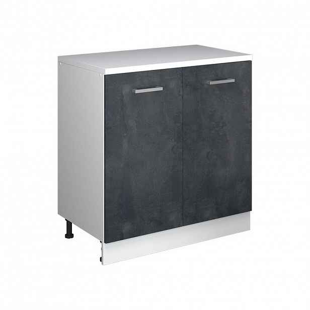 Vicco ROZŠIŘUJÍCÍ SKŘÍŇKA Rion, Černý beton/Bílá, 80 x 46 cm bez šikminy se 2 dveřmi