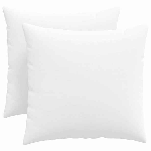 vidaXL Pohovkové polštáře 2 ks textil Bílá 50 x 50 cm