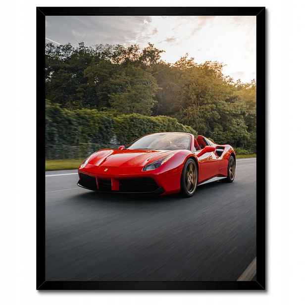 Plakáty v rámu 40x50 Červené Ferrari Cesta