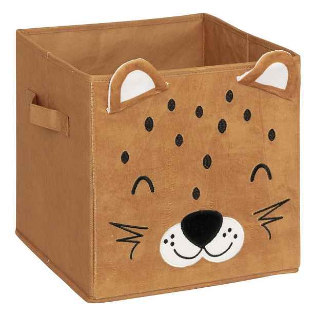 ATMOSPHERA Dětský úložný box Leopard hnědý