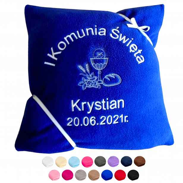 Dárek ke svatému přijímání pro chlapce od kmotra Památka přijímání Polštář