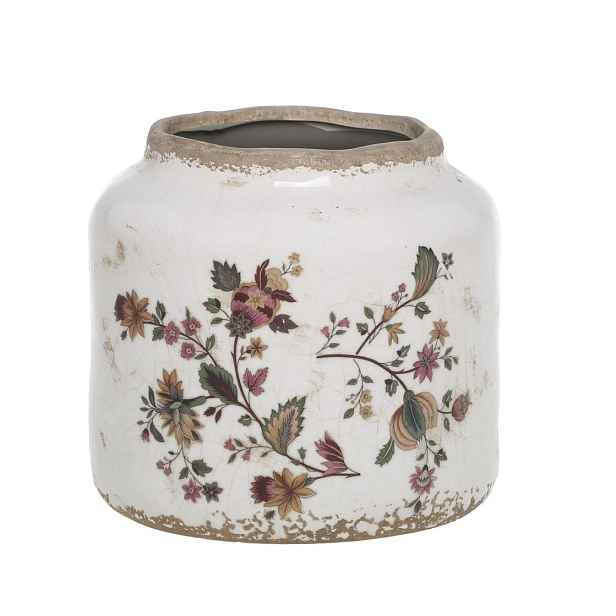 Keramický květináč / váza s květy Nancy - Ø 13*13 cm Chic Antique
