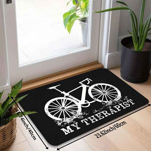 TEMU Minimalistická rohožka s , venkovní, z flanelového materiálu, tloušťka 0,47 palce, vhodná pro vchod do dílny a cyklistické kultovní prostory,