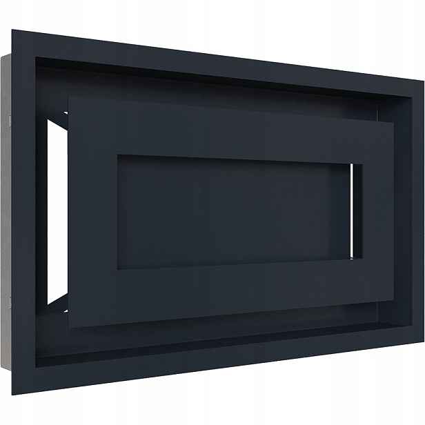 Ventilační mřížka do krbu Wind 22x37 grafitová