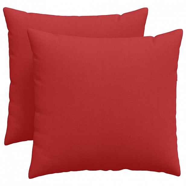 vidaXL Pohovkové polštáře 2 ks textil Červená 50 x 50 cm