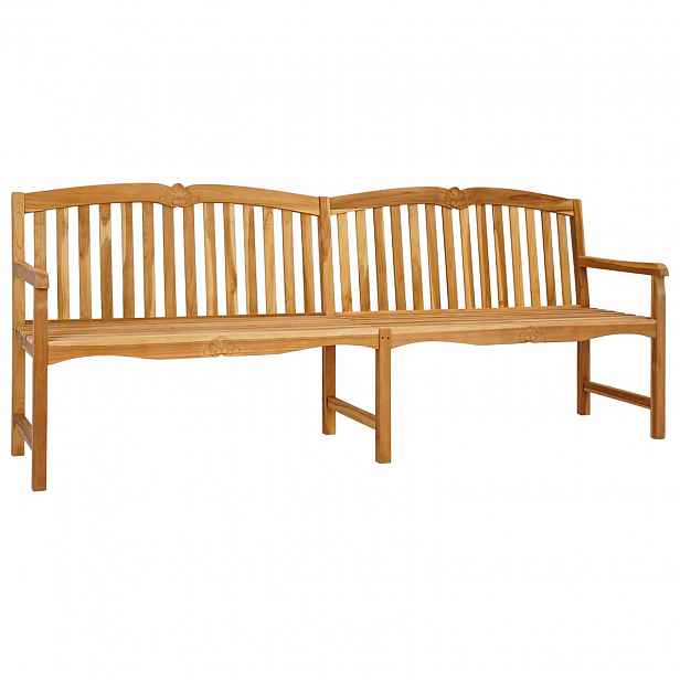 vidaXL Ručně vyřezávaná lavička s motivem mušle 228 x 61 x 94,5 cm