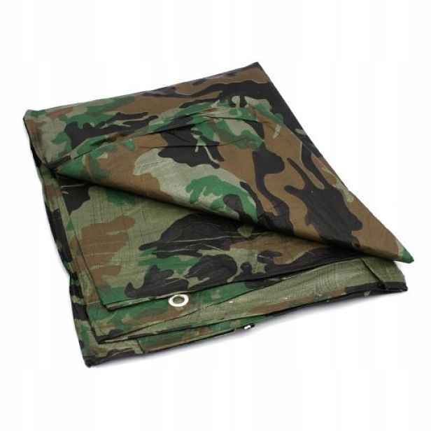 Vojenská Maskovací Plachta Maskáč Khaki Silná 4x5 M