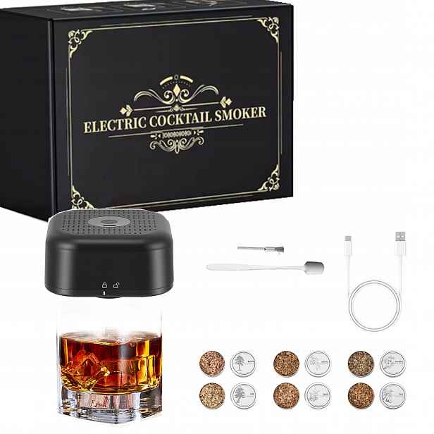 Elektrická Sada Na Uzení Whisky Smoker S Nástroji Na Nápoje 6 Příchutí
