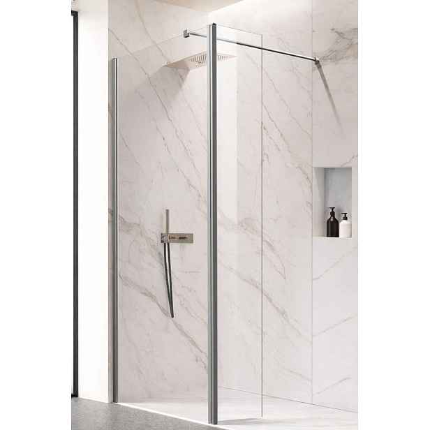 HOPA Walk-in sprchový kout LAGOS CHROM NEW 200 s otočným panelem — Barva rámu - Chrom/Leštěný hliník (ALU), Rozměr A - 120, Rozměr C - 200, Výplň - Matné bezpečnostní sklo - 8 mm
