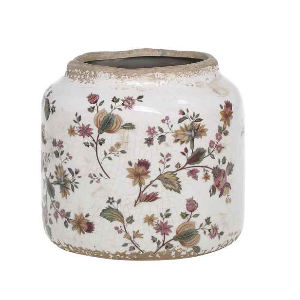 Keramický květináč / váza s květy Nancy - Ø 14*14 cm Chic Antique