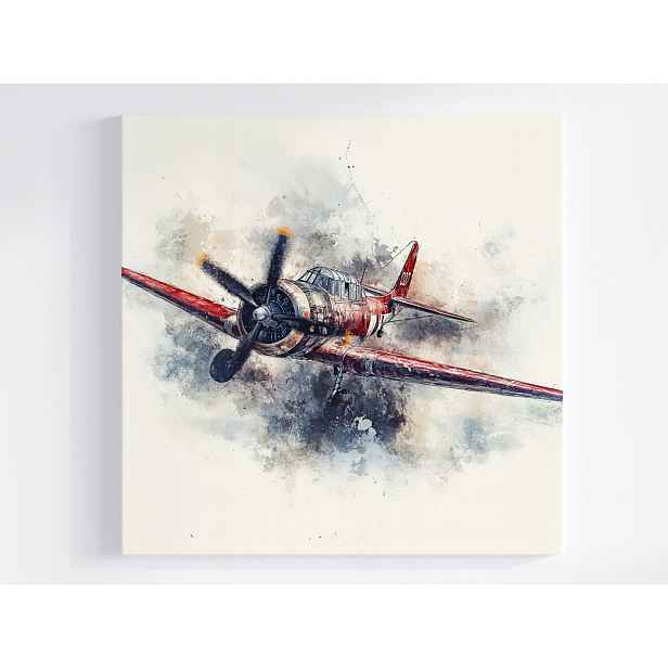 Obraz Na Plátně Canvas Letadlo Vrtule Cestování Retro Klasik 50x50