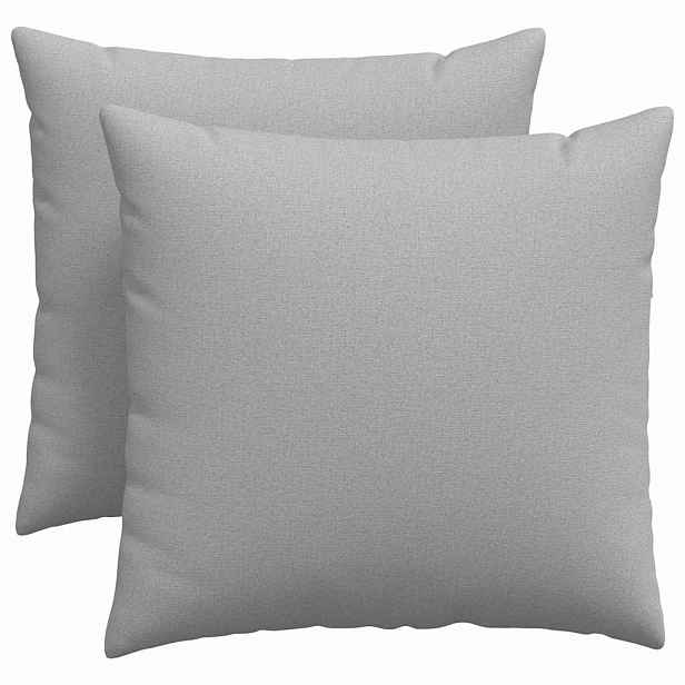 vidaXL Pohovkové polštáře 2 ks textil Oblačno šedá 50 x 50 cm