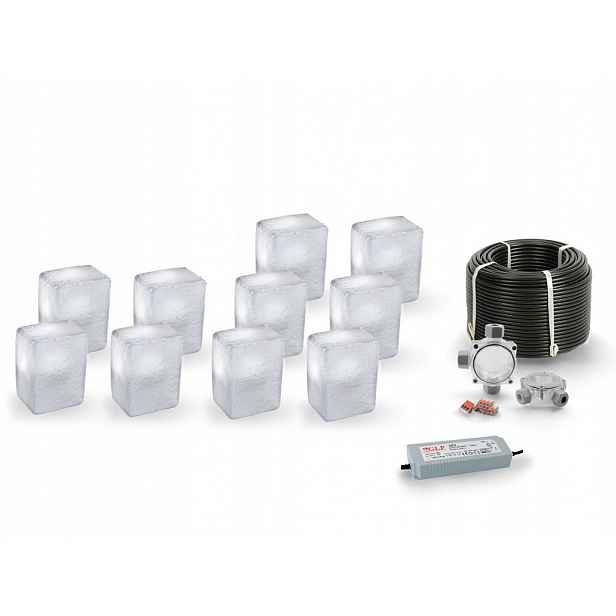 10 x Led nájezdové svítidlo 12V IP68 Bz 9x12 cm