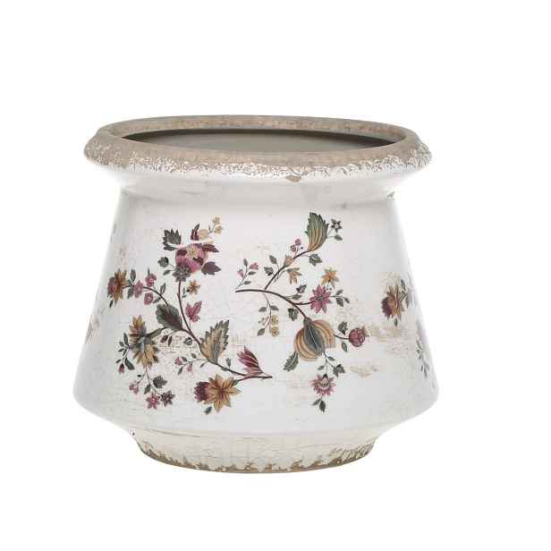 Keramický květináč / váza s květy Nancy - Ø 17*16 cm Chic Antique