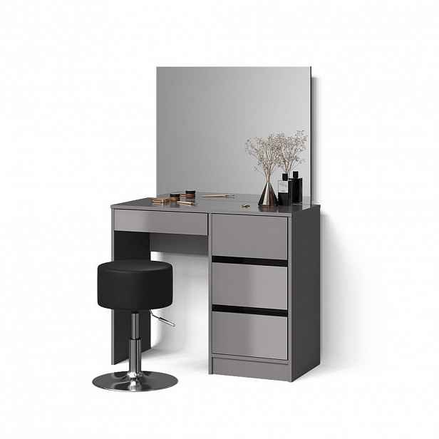 Livinity® TOALETNÍ STOLEK Imola Šedá 90 cm se stoličkou