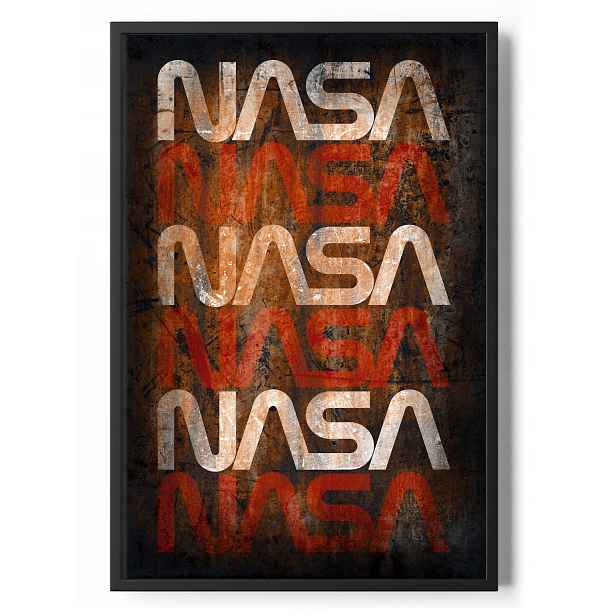 plakát Nasa Wom Logo Distressed 50 x 70cm