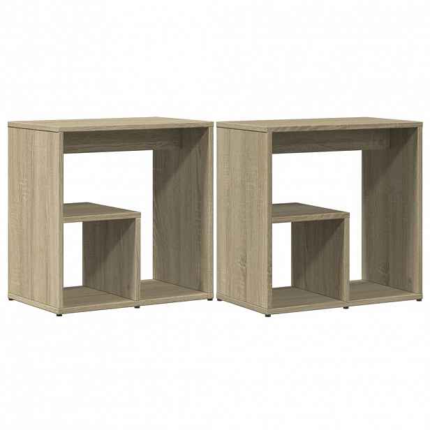 vidaXL Odkládací stolky 2 ks dub sonoma 50x30x50 cm kompozitní dřevo