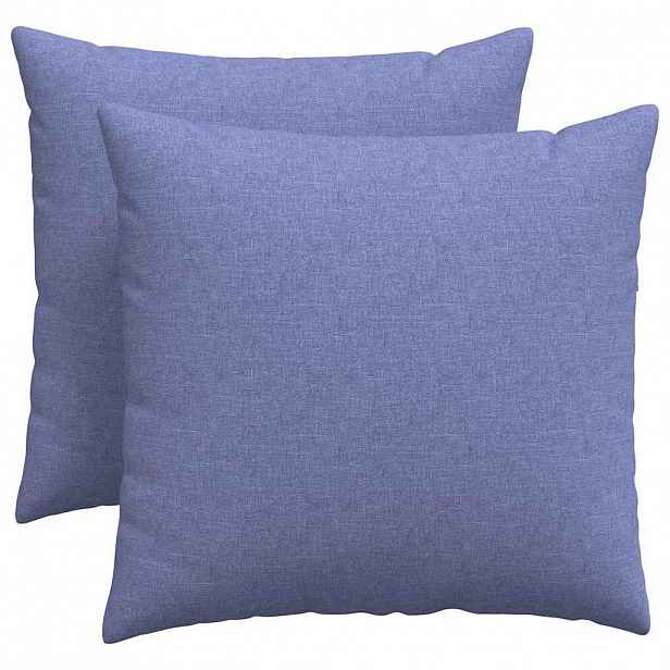 vidaXL Pohovkové polštáře 2 ks textil Modrá džínovina 50 x 50 cm