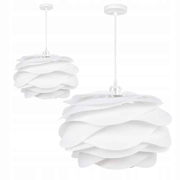 Moderní závěsné stropní svítidlo Led lustr Bílá E27 Růže