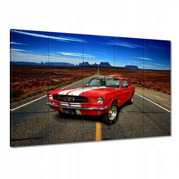 Obrazy 100x70 Červený Ford Mustang Usa