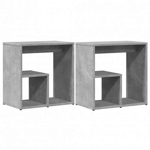 vidaXL Odkládací stolky 2 ks betonově šedé 50x30x50cm kompozitní dřevo
