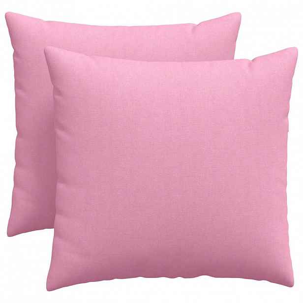 vidaXL Pohovkové polštáře 2 ks textil Růžová 50 x 50 cm