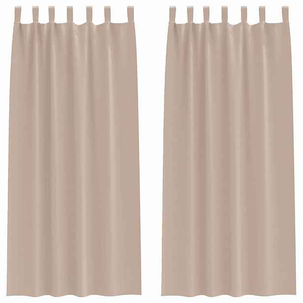 vidaXL Závěsy na zatemnění s kroužky 2 ks Taupe 245 x 140 cm Polyester