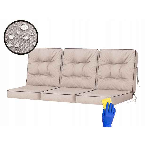 Polštář na zahradní houpačku, Poduška na lavičku, Voděodolná, 150 cm